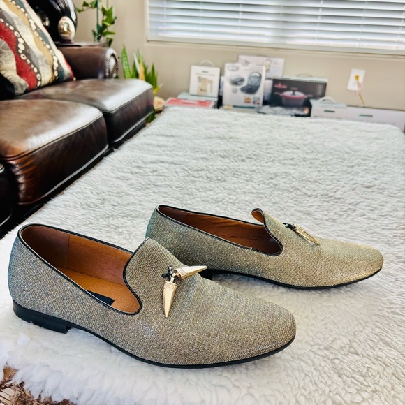 Steve Madden Metallic Silver Slide On/Loafers Men’s Shoes size 10M - Picture 7 of 15